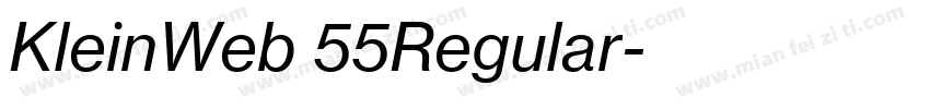 KleinWeb 55Regular字体转换